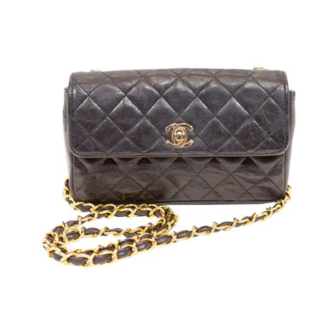 chanel black bag with black chain|chanel black quilted crossbody bag.